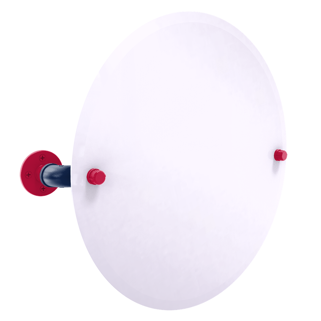 Diamond Collection Frameless Round Wall Mounted Tilt Mirror Atlanta Edition