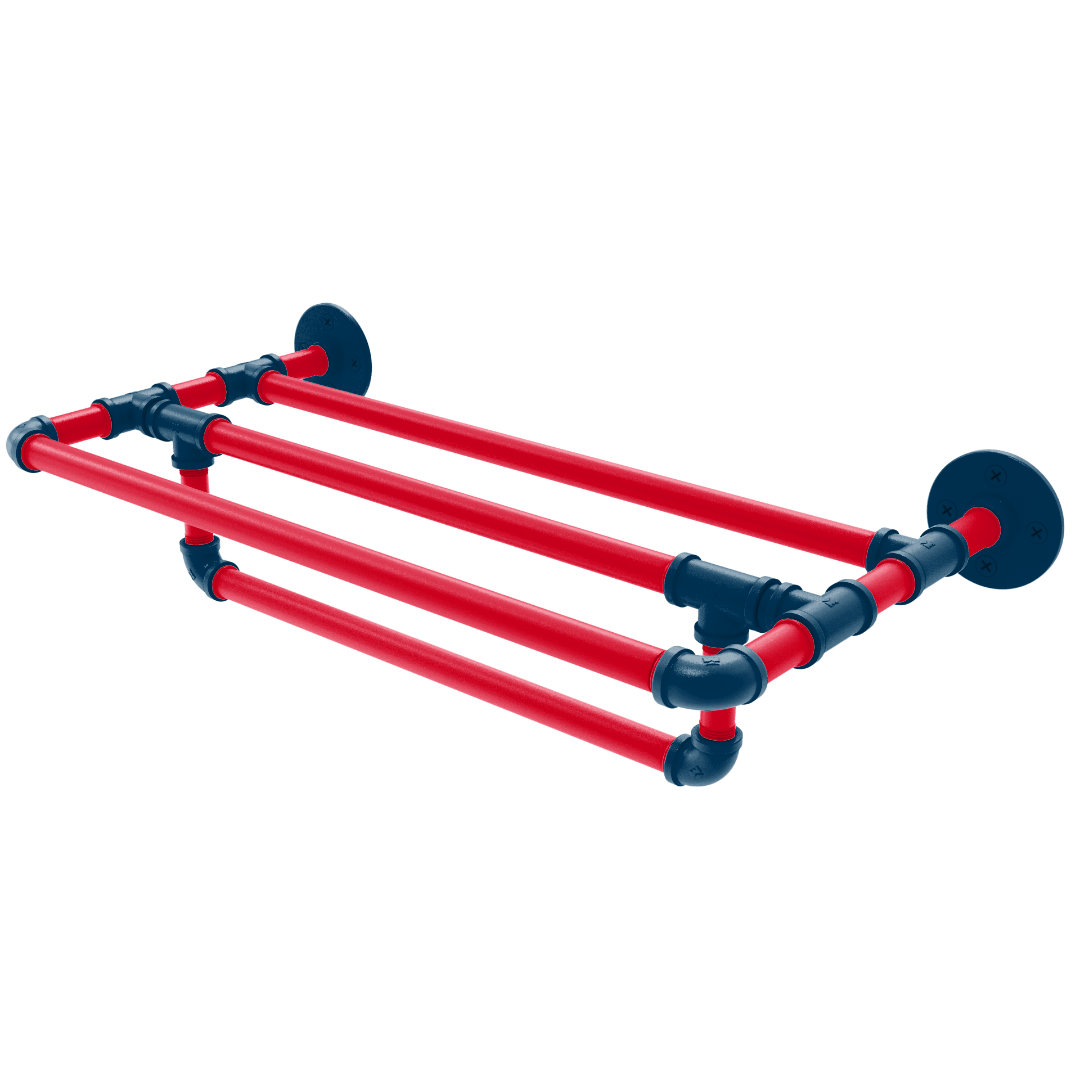 Diamond Collection Wall Mounted Towel Shelf with Towel Bar Cleveland Edition