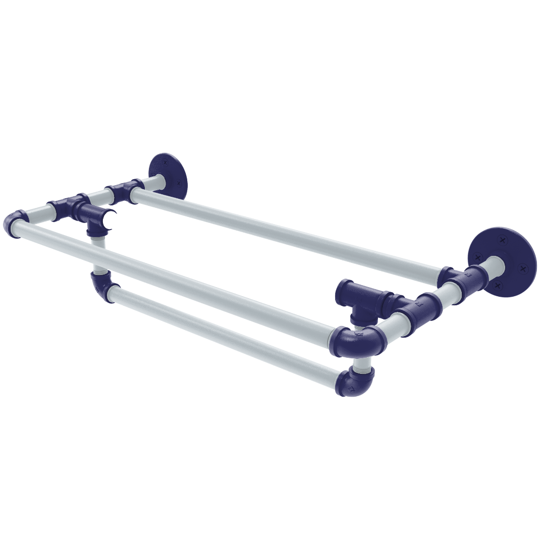 Diamond Collection Wall Mounted Towel Shelf with Towel Bar Colorado Edition