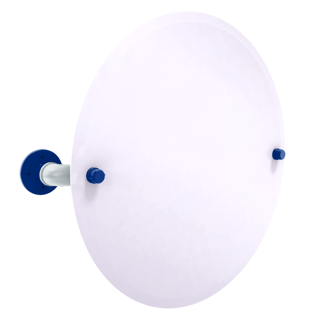 Diamond Collection Frameless Round Wall Mounted Tilt Mirror New York Bronx Edition