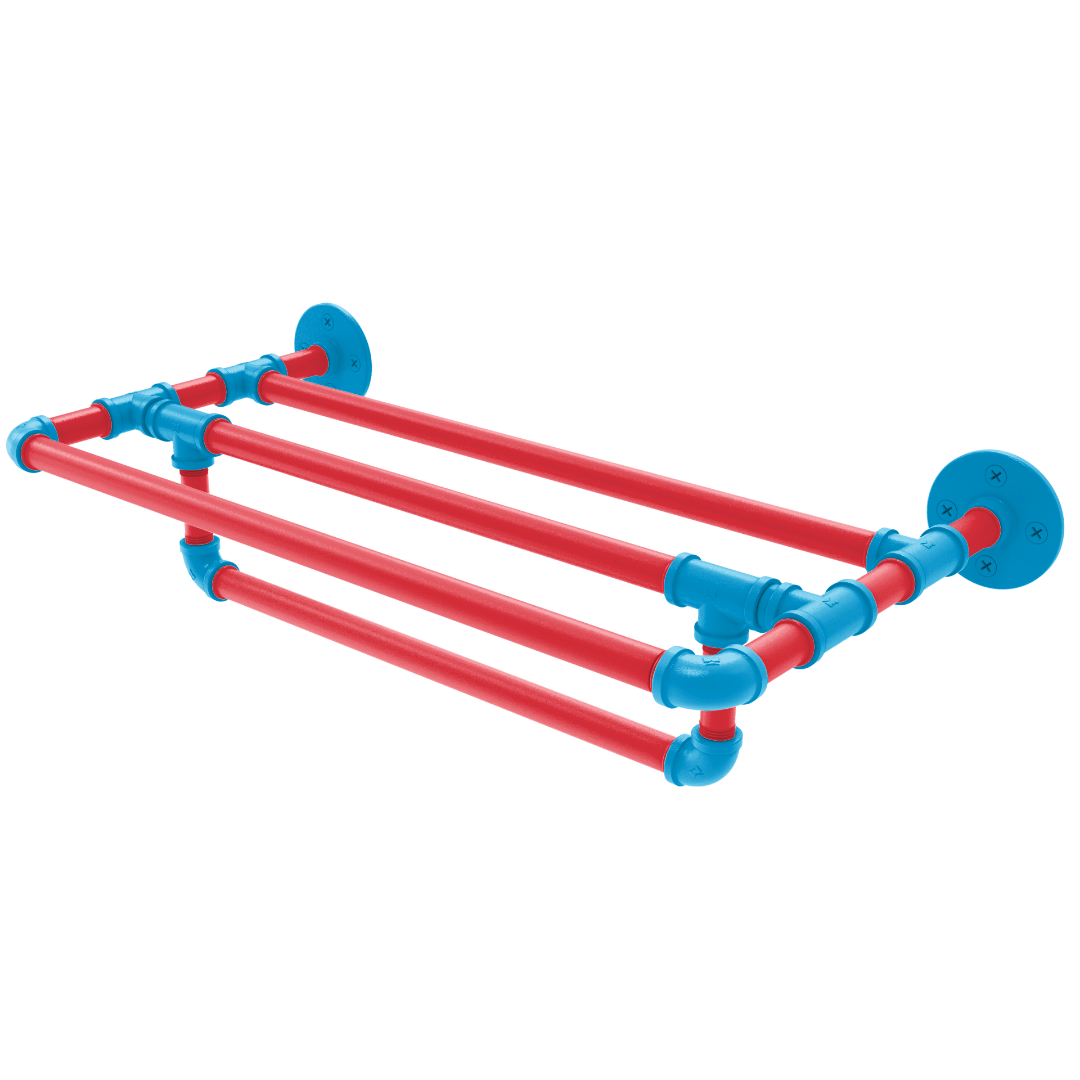 Diamond Collection Wall Mounted Towel Shelf with Towel Bar Miami Edition