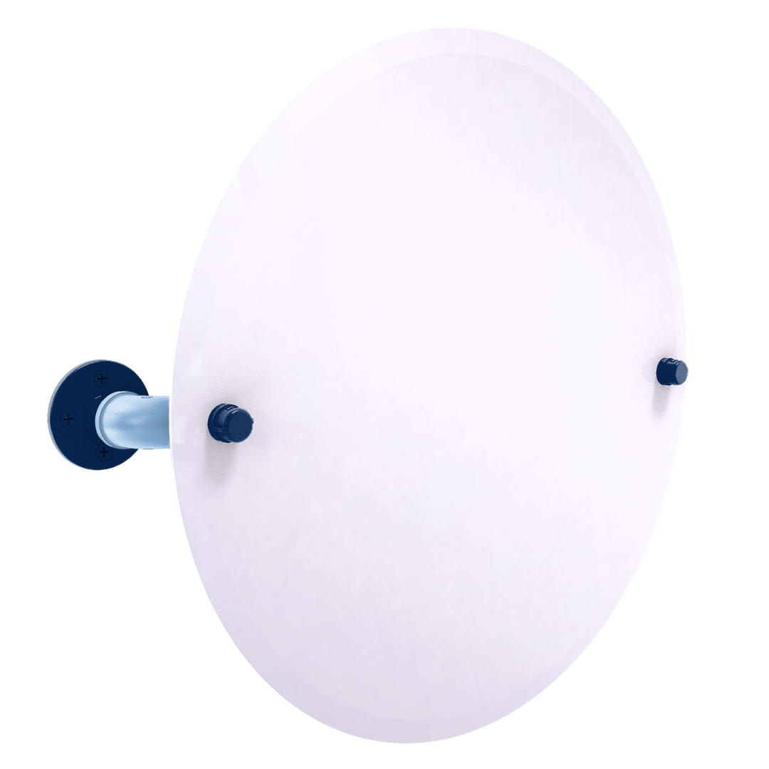 Diamond Collection Frameless Round Wall Mounted Tilt Mirror Tampa Bay Edition