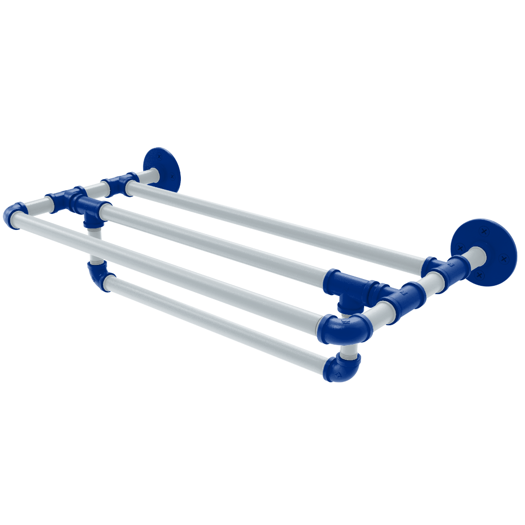 Diamond Collection Wall Mounted Towel Shelf with Towel Bar New York Bronx Edition