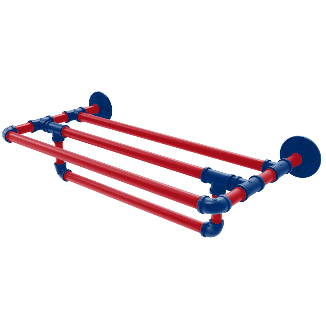 Diamond Collection Wall Mounted Towel Shelf with Towel Bar Texas Edition