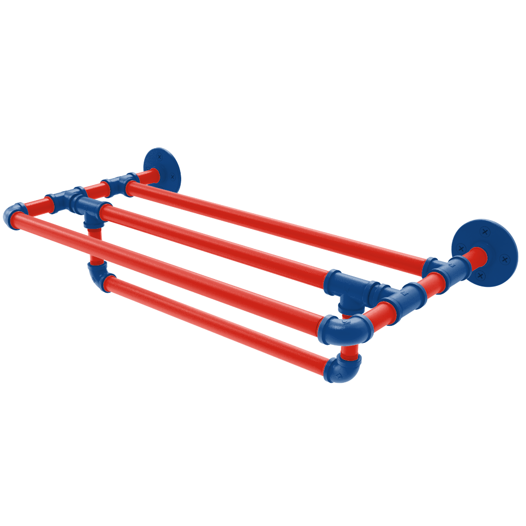 Diamond Collection Wall Mounted Towel Shelf with Towel Bar Toronto Edition