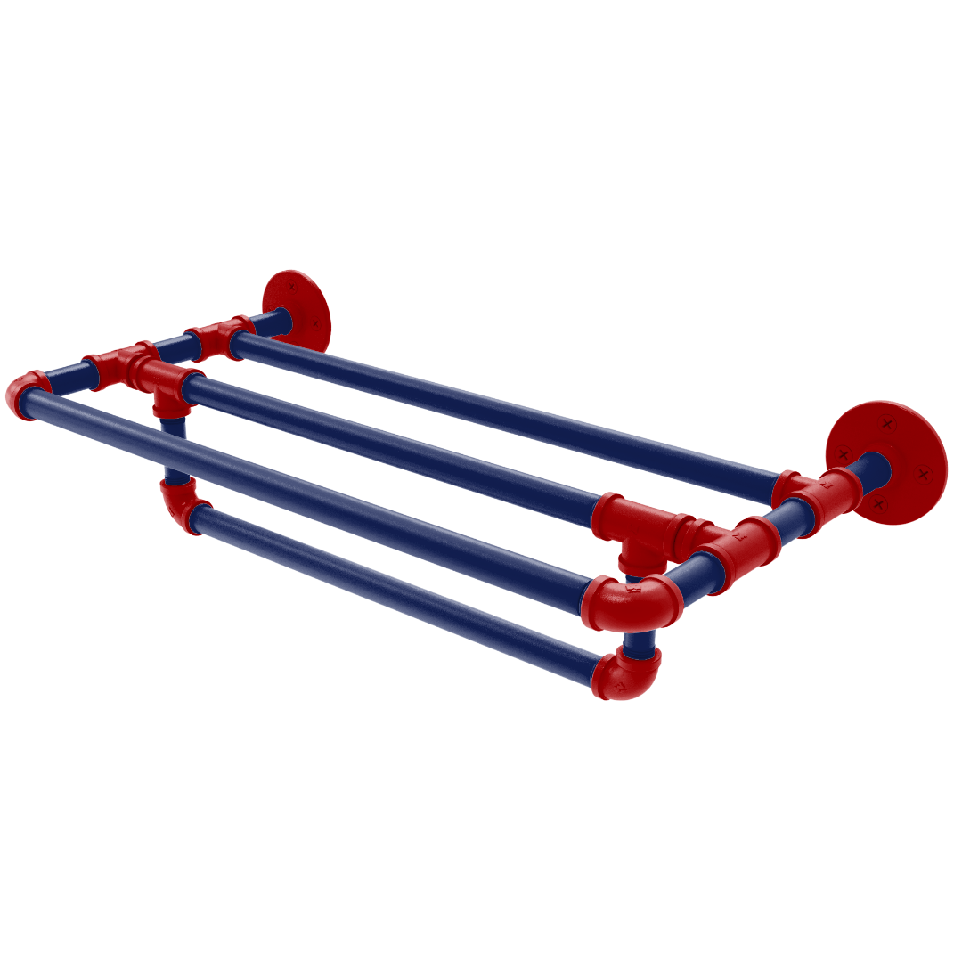 Diamond Collection Wall Mounted Towel Shelf with Towel Bar Washington Edition