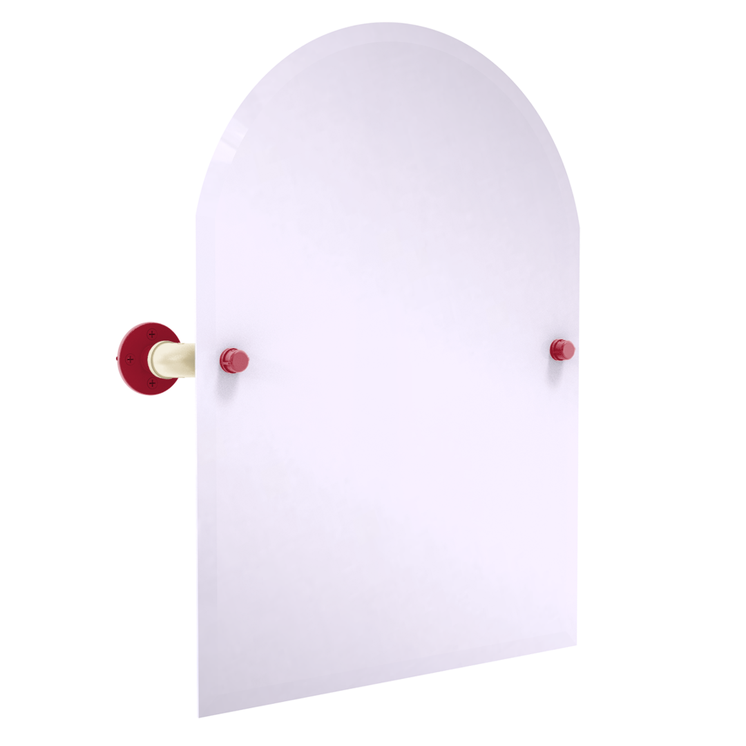 Diamond Collection Frameless Arched Top Wall Mounted Tilt Mirror Arizona Edition