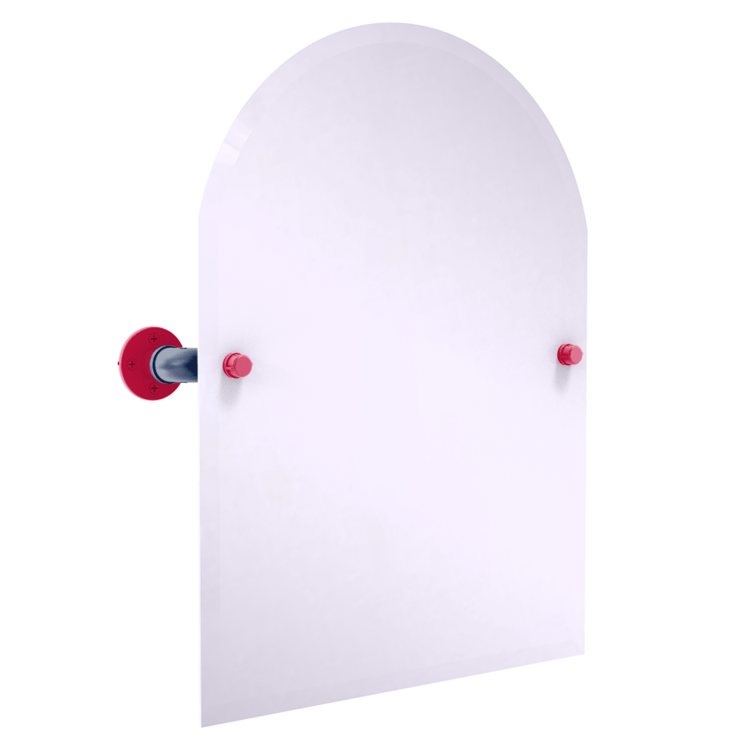 Diamond Collection Frameless Arched Top Wall Mounted Tilt Mirror Atlanta Edition