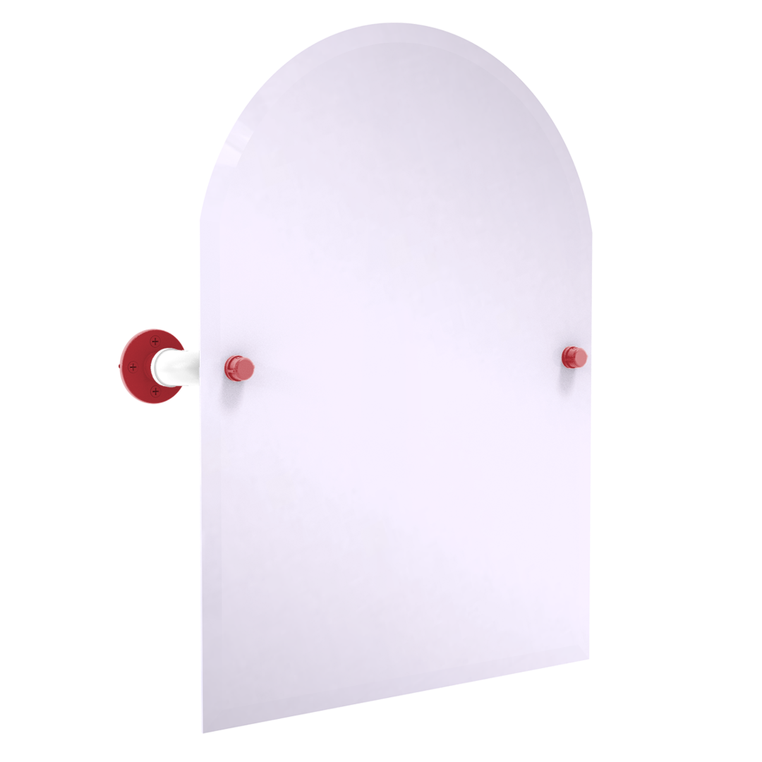 Diamond Collection Frameless Arched Top Wall Mounted Tilt Mirror Boston Edition