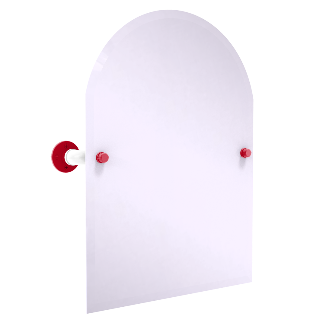 Diamond Collection Frameless Arched Top Wall Mounted Tilt Mirror Cincinnati Edition