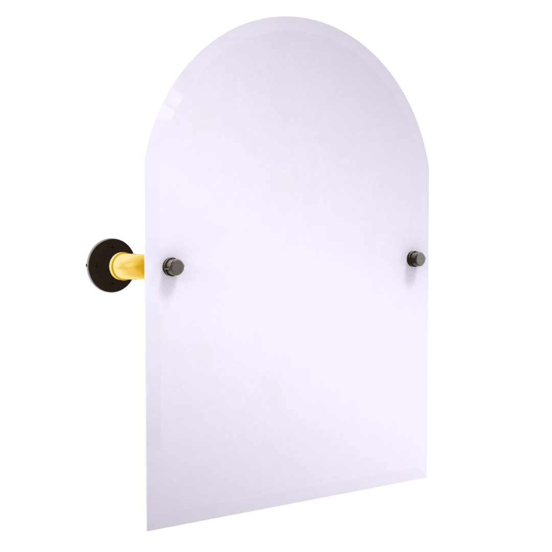 Diamond Collection Frameless Arched Top Wall Mounted Tilt Mirror San Diego Edition