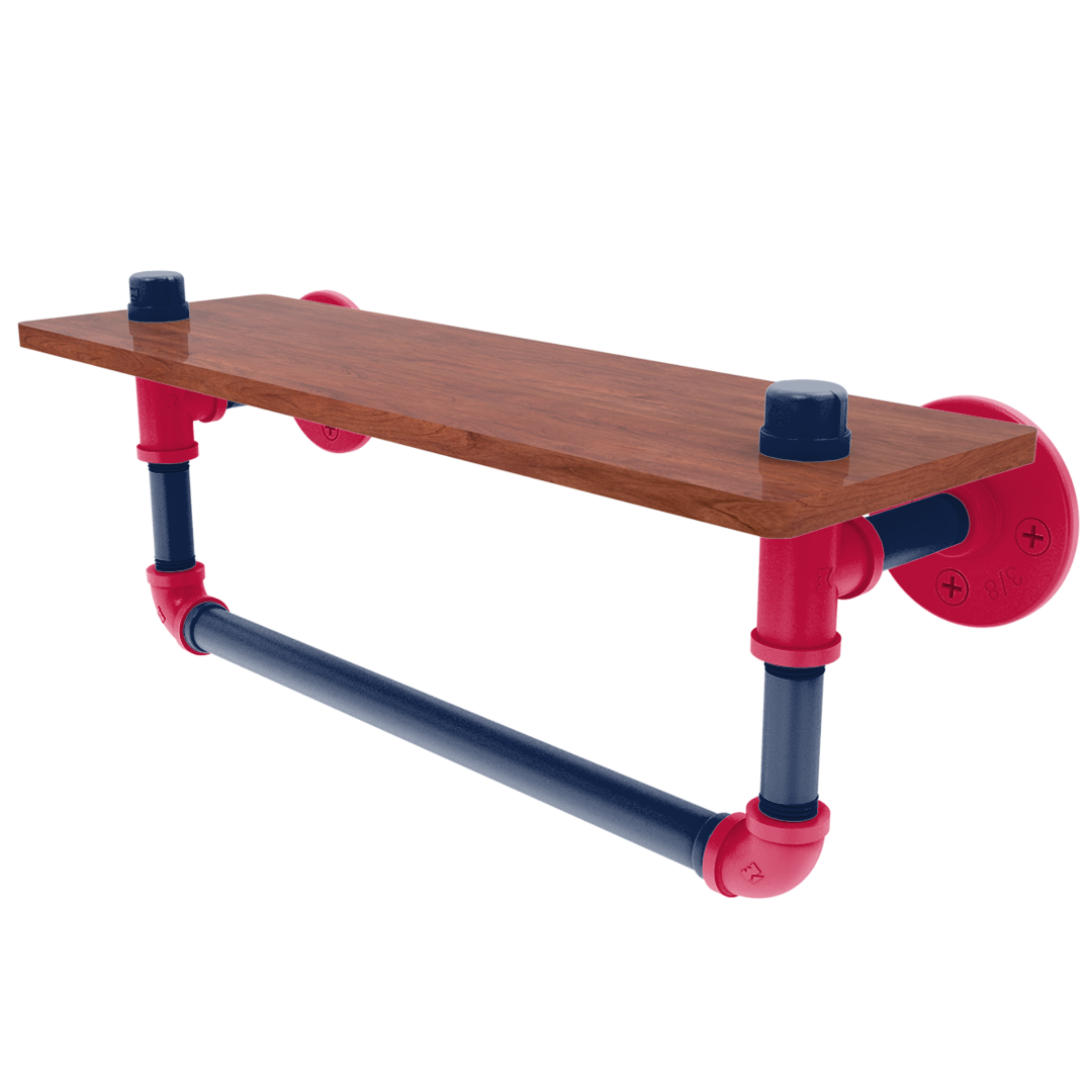 Diamond Collection Wood Shelf with Towel Bar Atlanta Edition