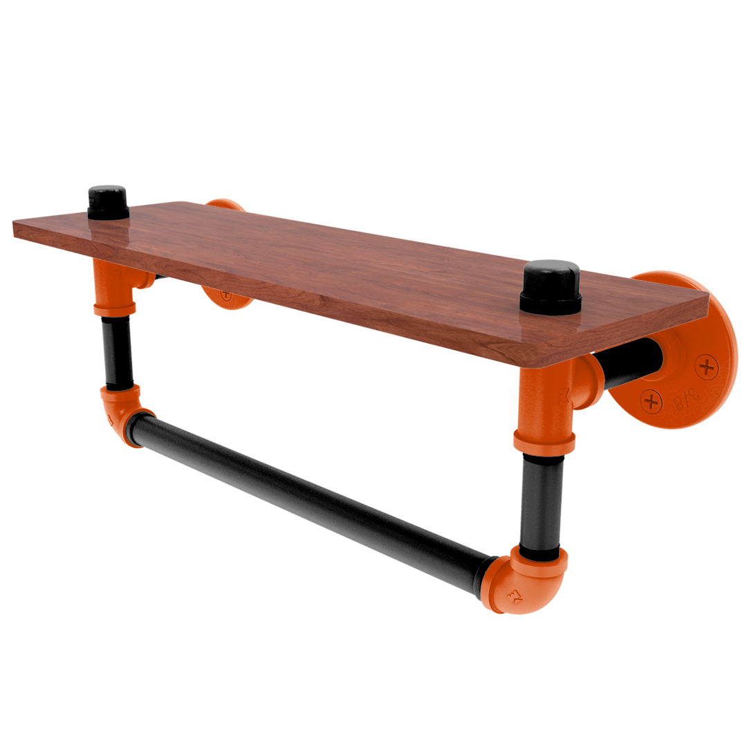 Diamond Collection Wood Shelf with Towel Bar Baltimore Edition