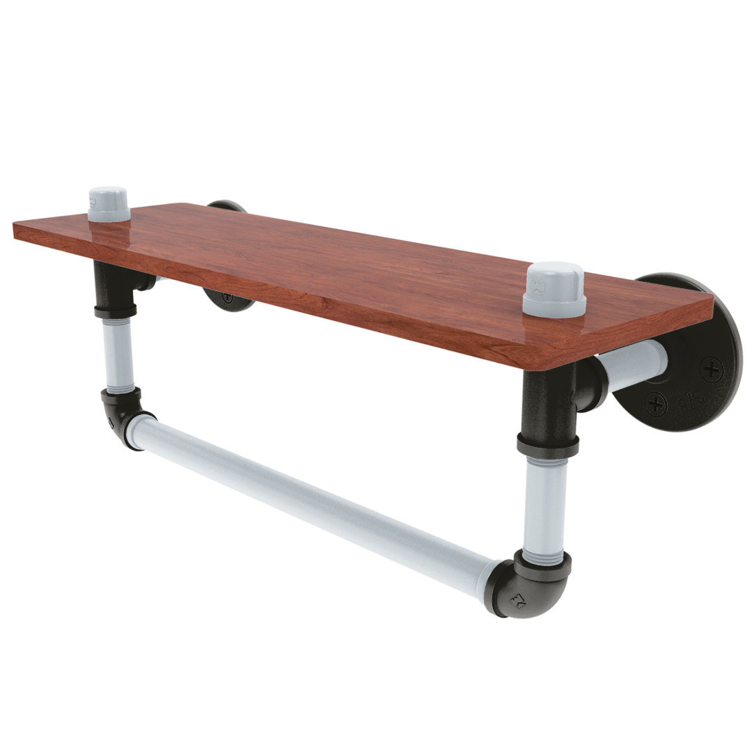 Diamond Collection Wood Shelf with Towel Bar Chicago South Side Edition