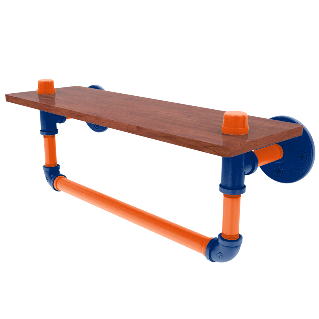 Diamond Collection Wood Shelf with Towel Bar New York Queens Edition