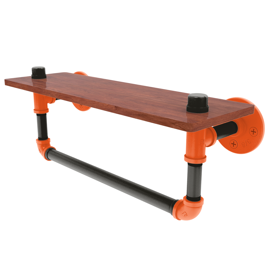 Diamond Collection Wood Shelf with Towel Bar San Francisco Edition