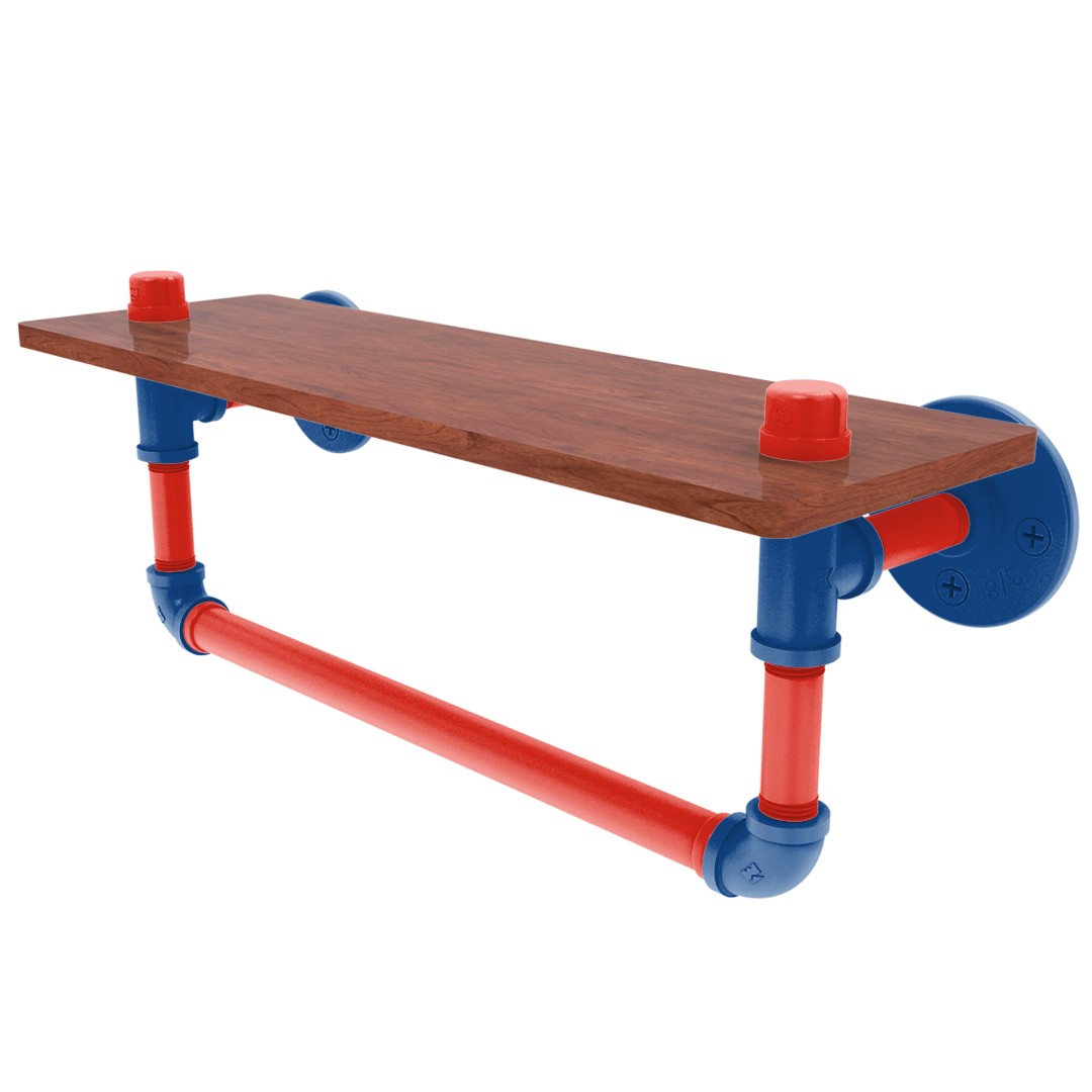 Diamond Collection Wood Shelf with Towel Bar Toronto Edition