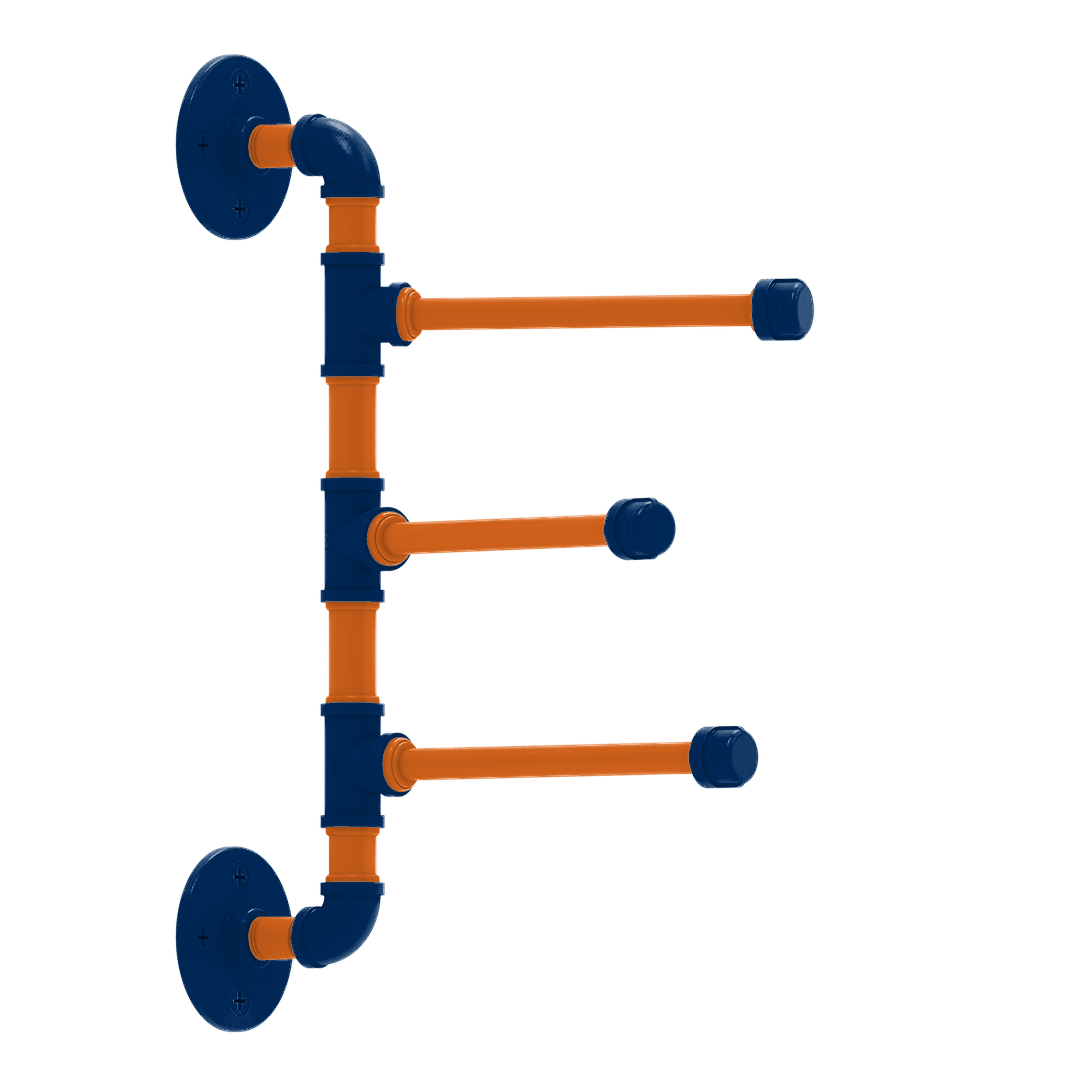 Diamond 3 Swing Arm Vertical Towel Bar Houston Edition