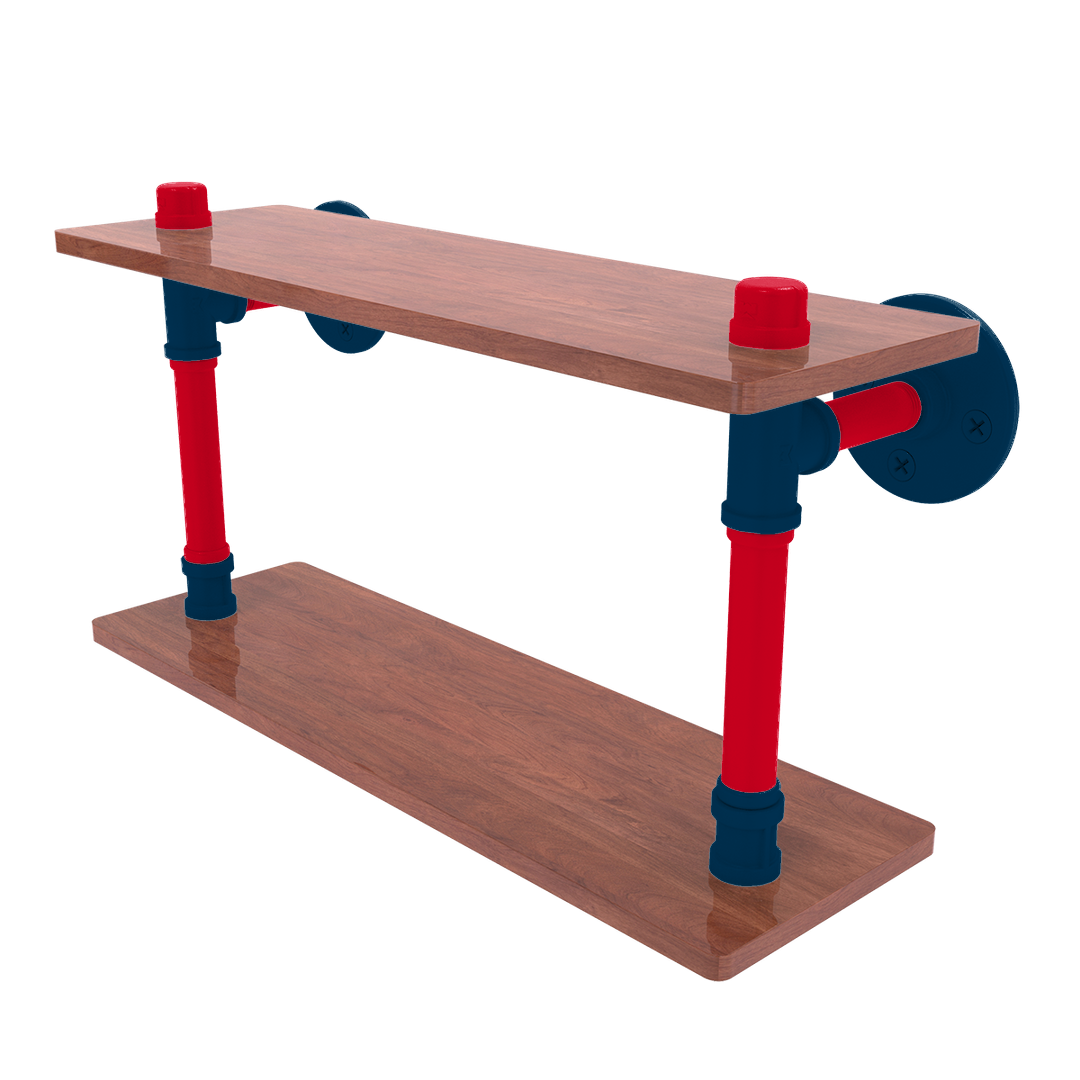 Diamond Collection Wood Double Shelf Cleveland Edition