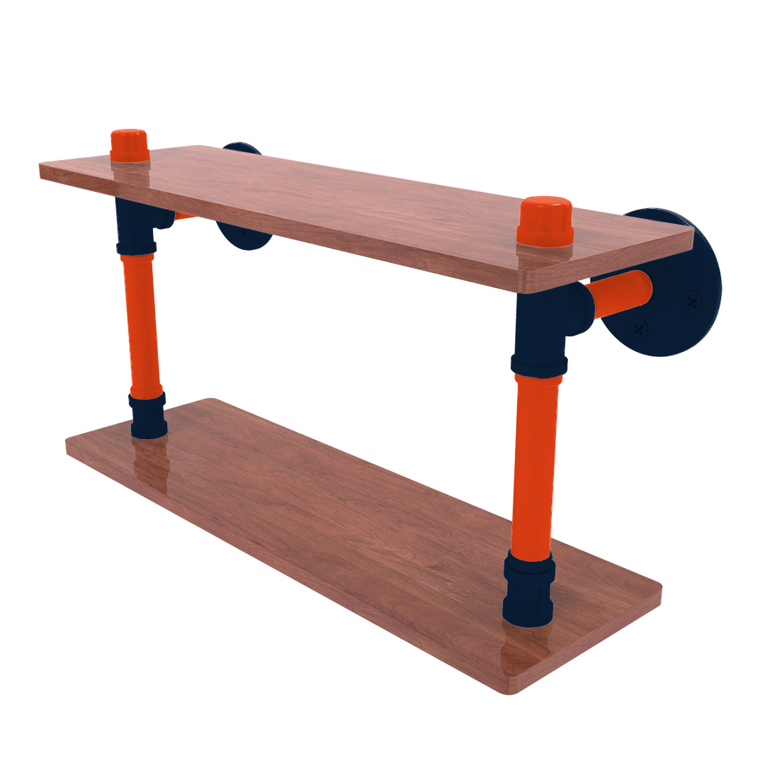 Diamond Collection Wood Double Shelf Detroit Edition