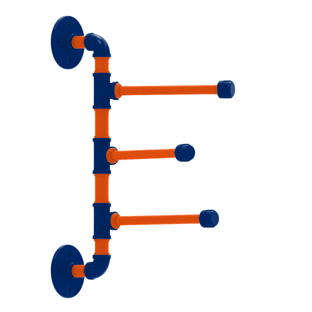 Diamond 3 Swing Arm Vertical Towel Bar New York Queens Edition