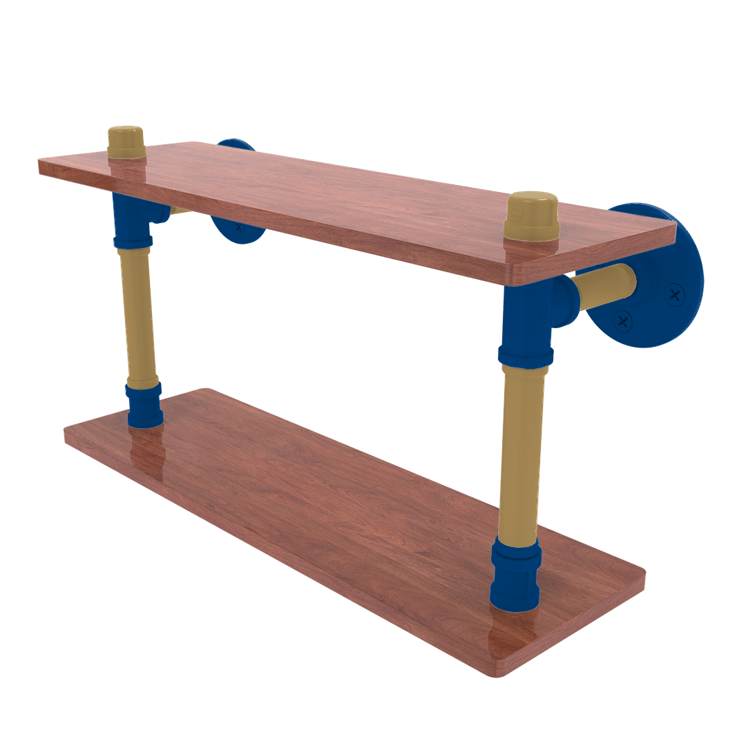 Diamond Collection Wood Double Shelf Kansas City Edition