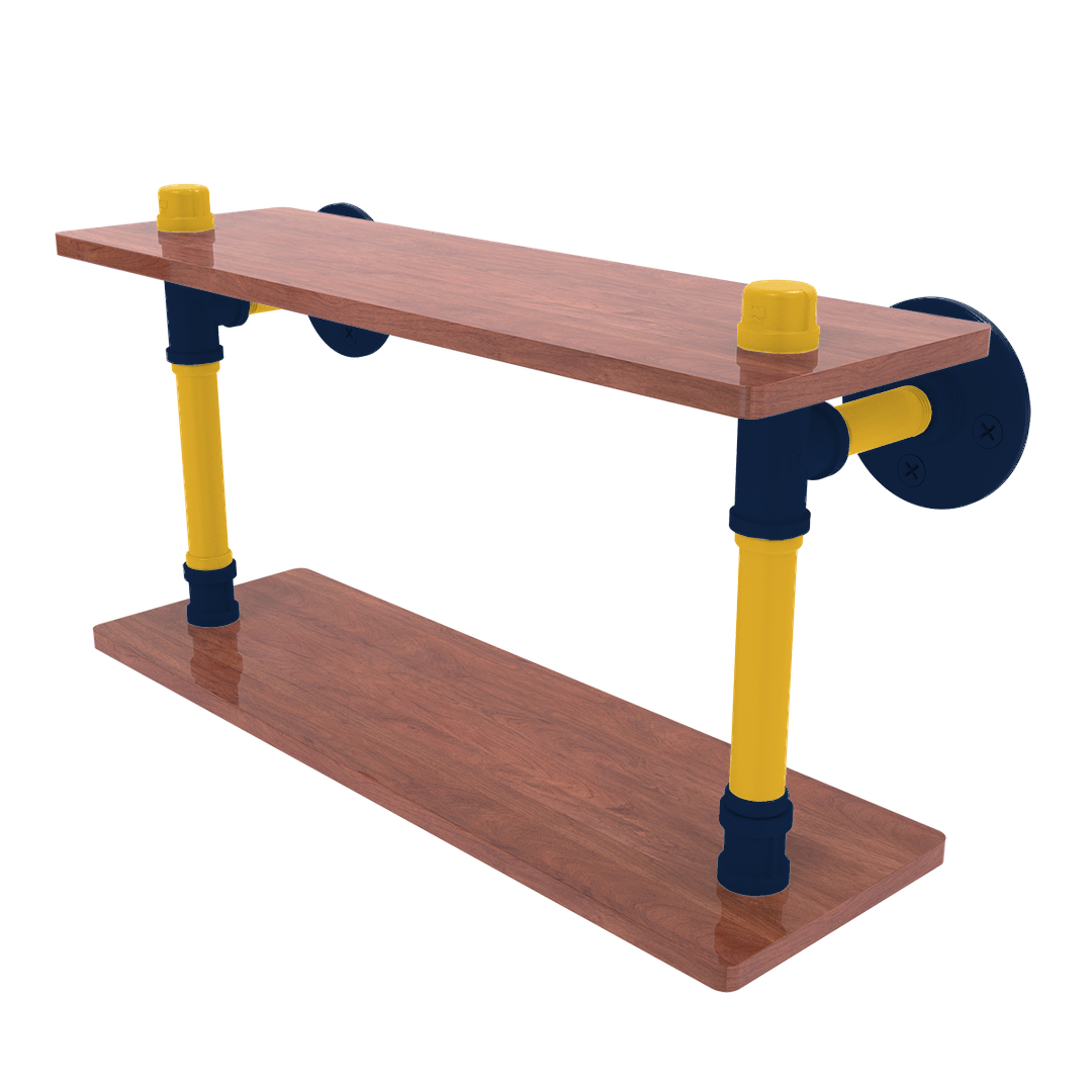 Diamond Collection Wood Double Shelf Milwaukee Edition