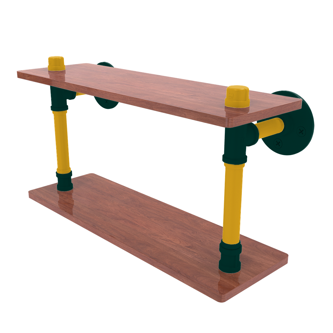 Diamond Collection Wood Double Shelf Oakland Edition
