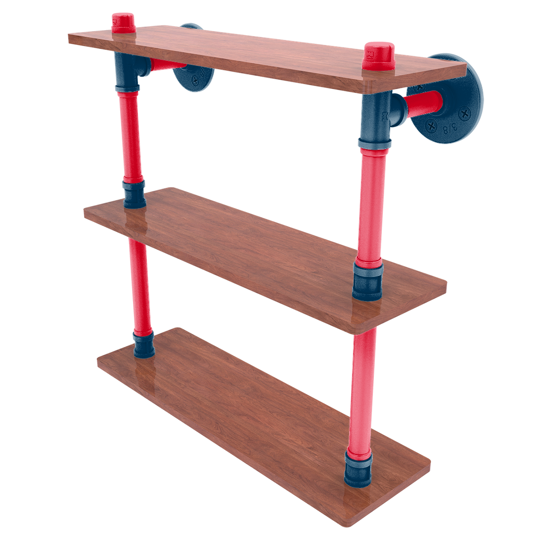 Diamond Collection Wood Triple Shelf Cleveland Edition