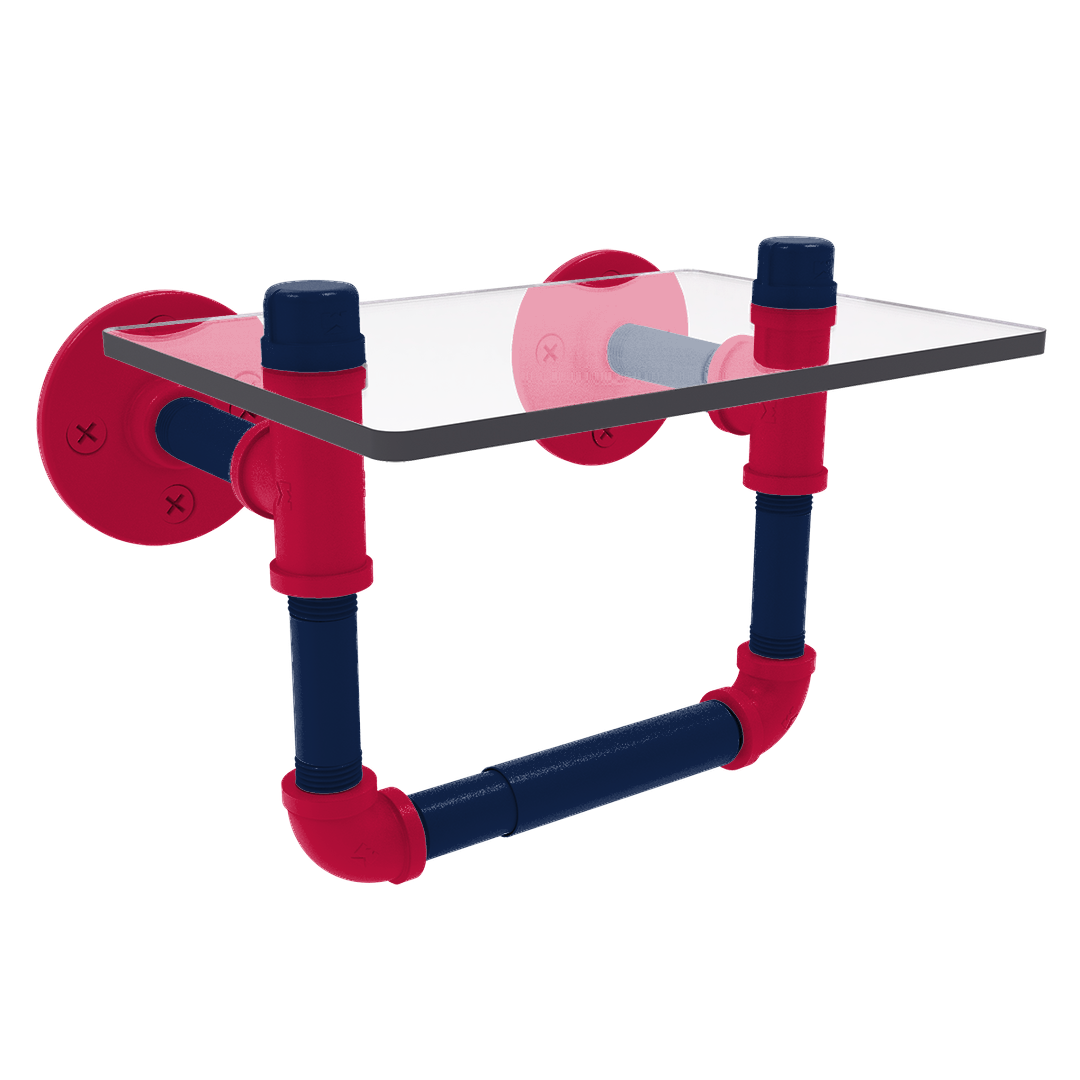 Diamond Collection Toilet Tissue Holder with Glass Shelf Atlanta Edition