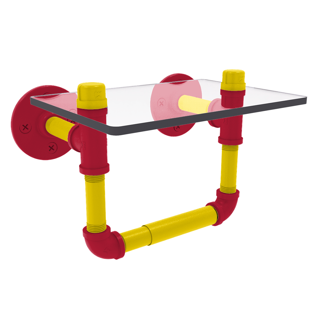 Diamond Collection Toilet Tissue Holder with Glass Shelf St. Louis Edition