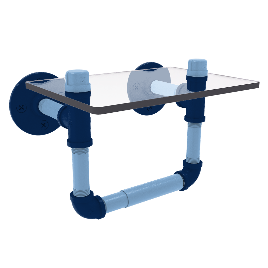 Diamond Collection Toilet Tissue Holder with Glass Shelf Tampa Bay Edition