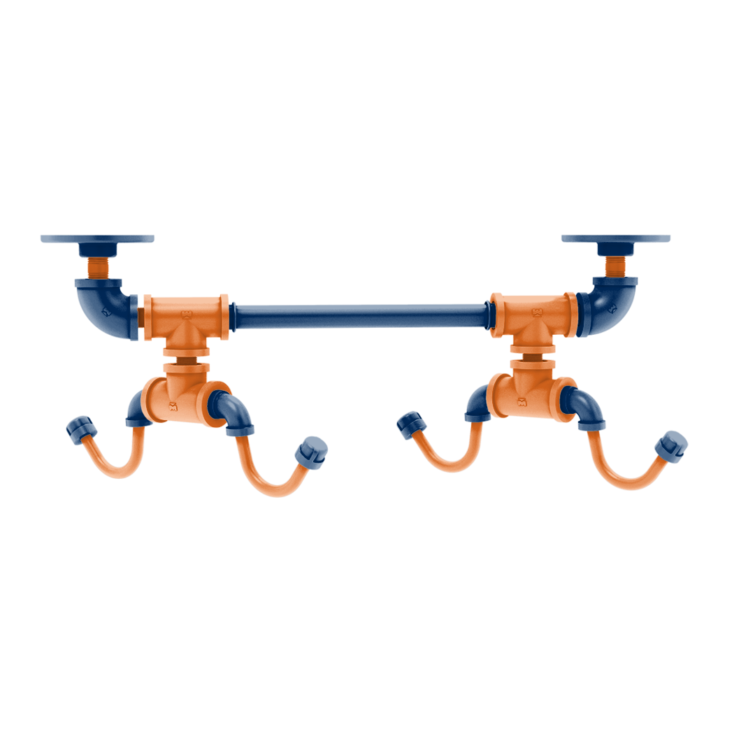 Diamond Collection Under Cabinet 4 Coffee Mug Rack Houston Edition