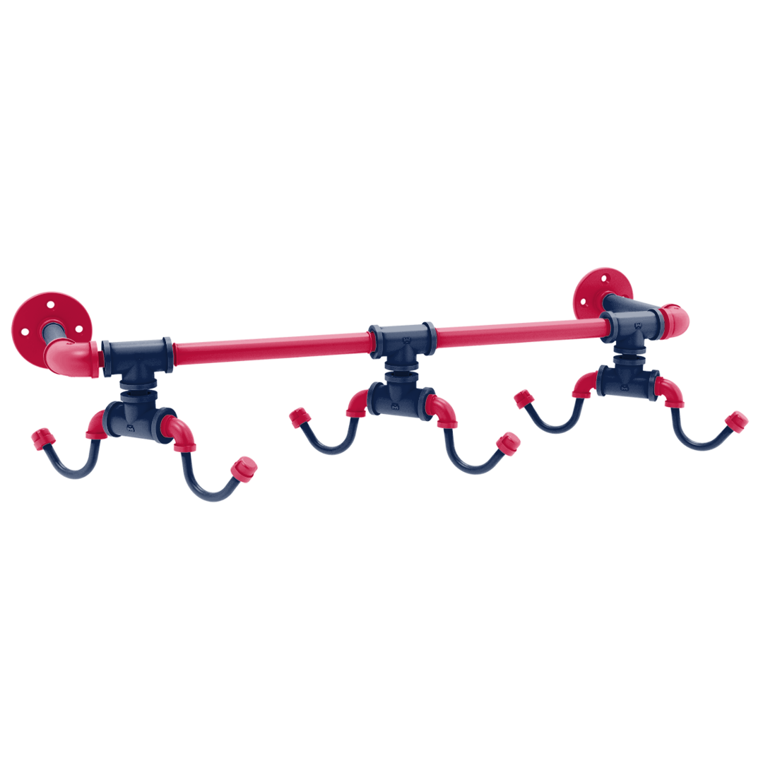 Diamond Collection Wall Mounted 6 Coffee Mug Rack Atlanta Edition