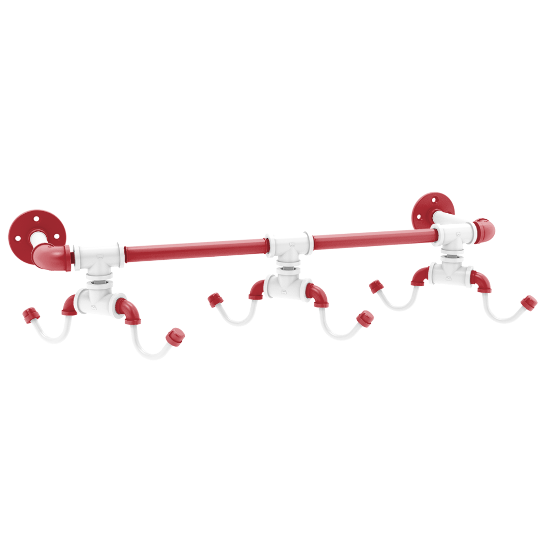 Diamond Collection Wall Mounted 6 Coffee Mug Rack Boston Edition