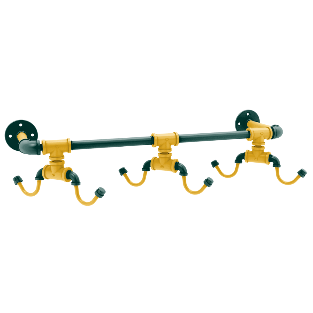Diamond Collection Wall Mounted 6 Coffee Mug Rack Oakland Edition