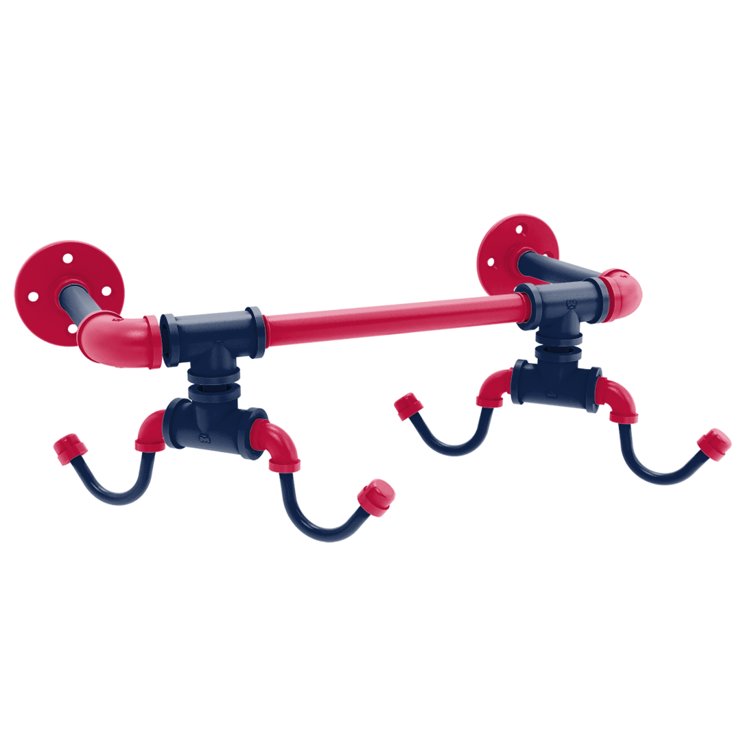 Diamond Collection Wall Mounted 4 Coffee Mug Rack Atlanta Edition