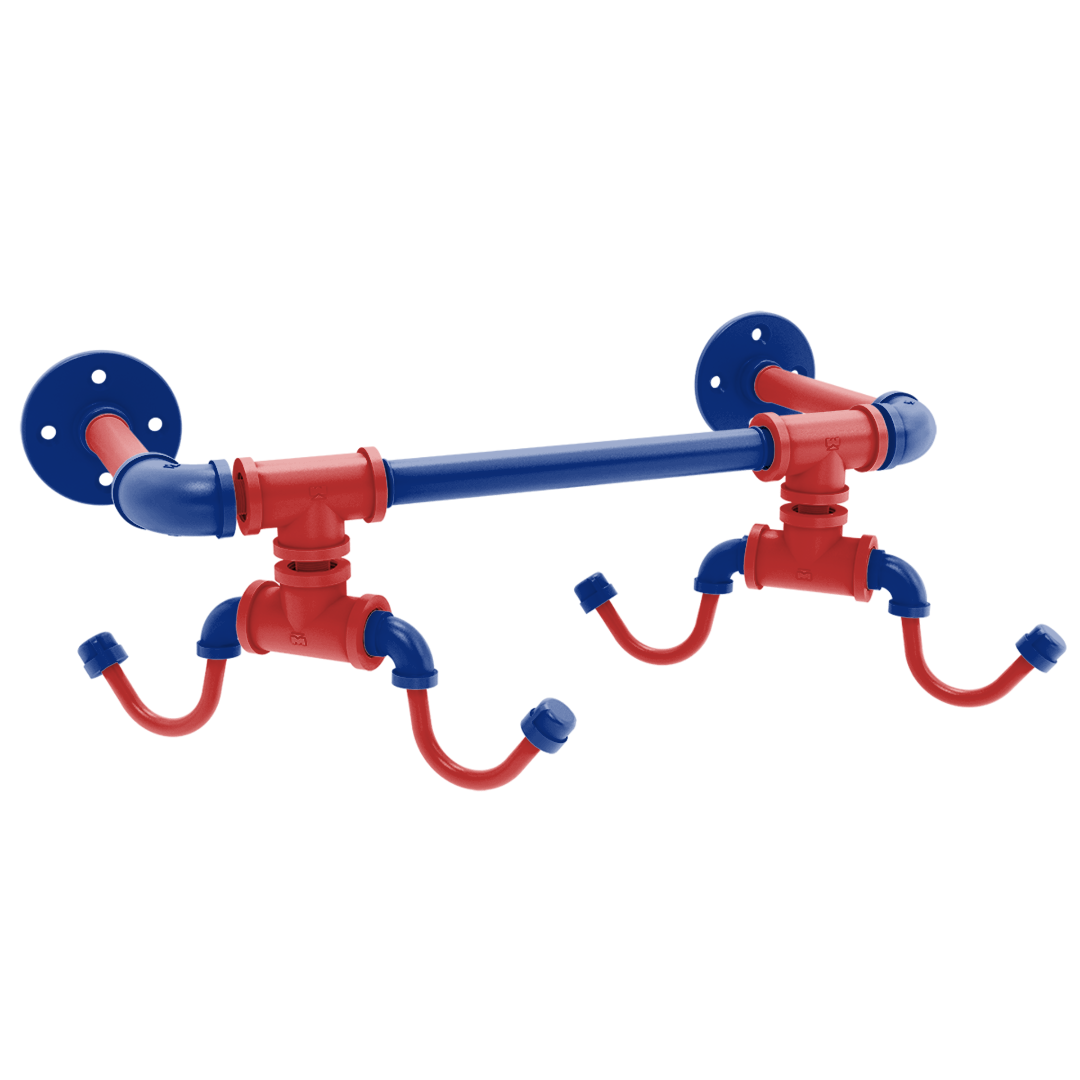 Diamond Collection Wall Mounted 4 Coffee Mug Rack Chicago North Side Edition