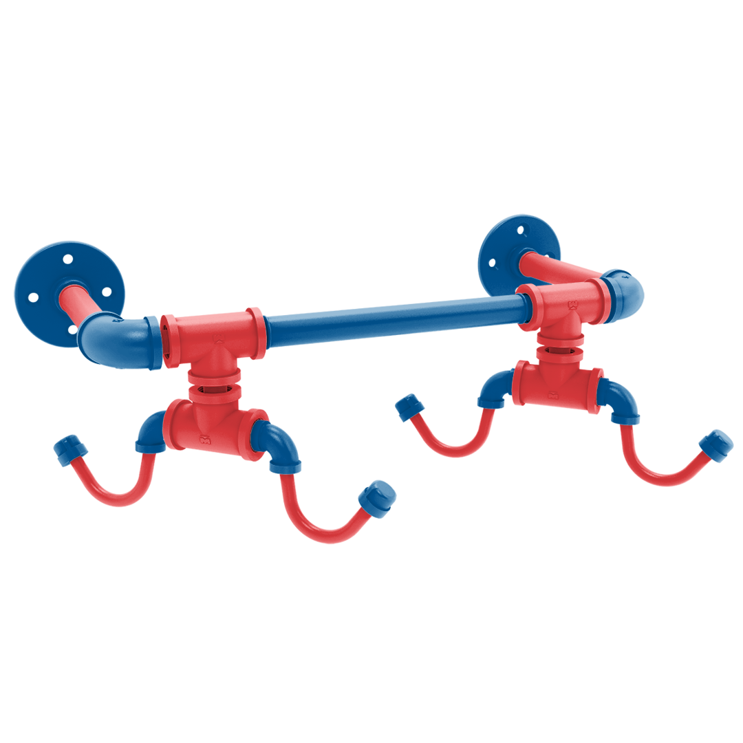 Diamond Collection Wall Mounted 4 Coffee Mug Rack Los Angeles Chavez Ravine Edition