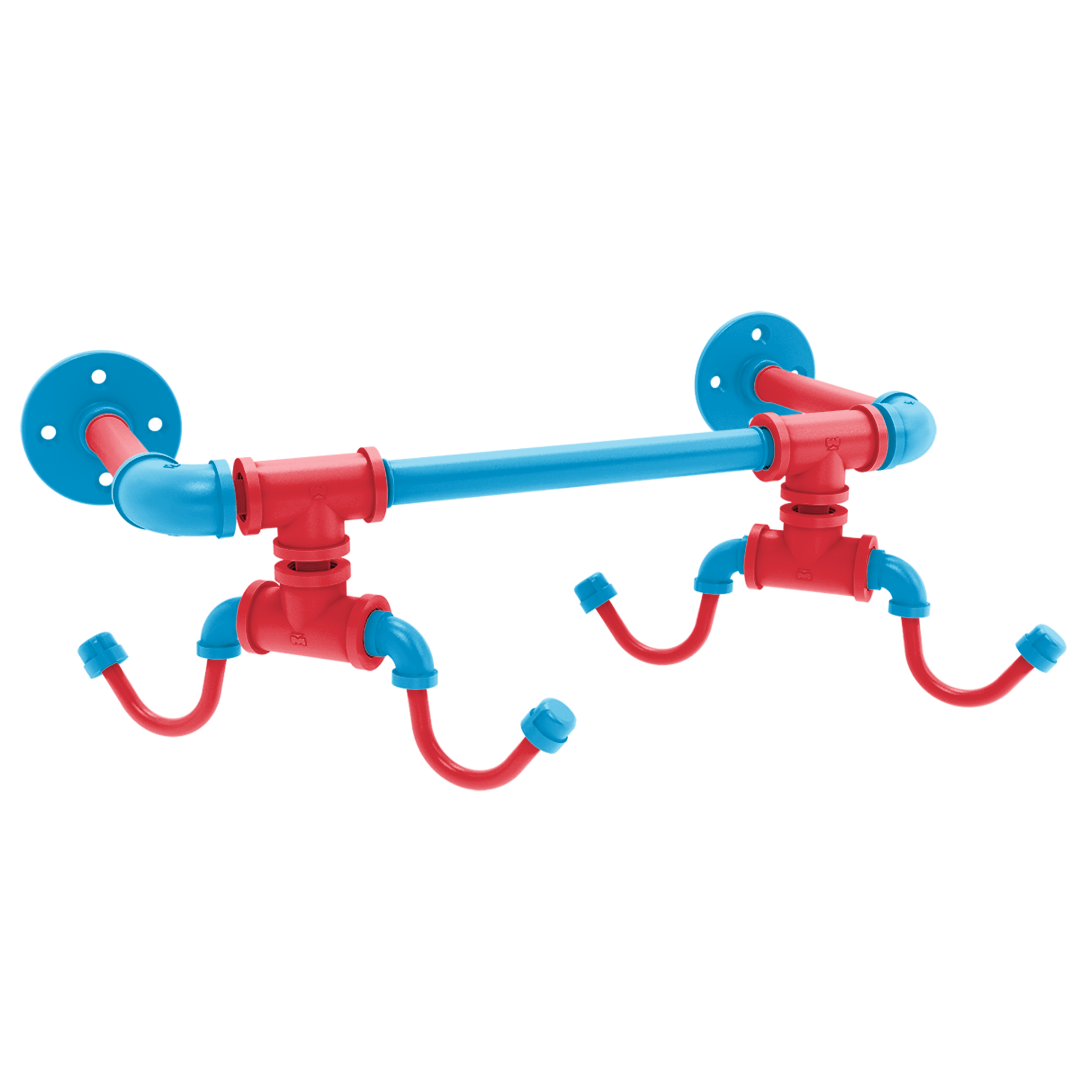 Diamond Collection Wall Mounted 4 Coffee Mug Rack Miami Edition