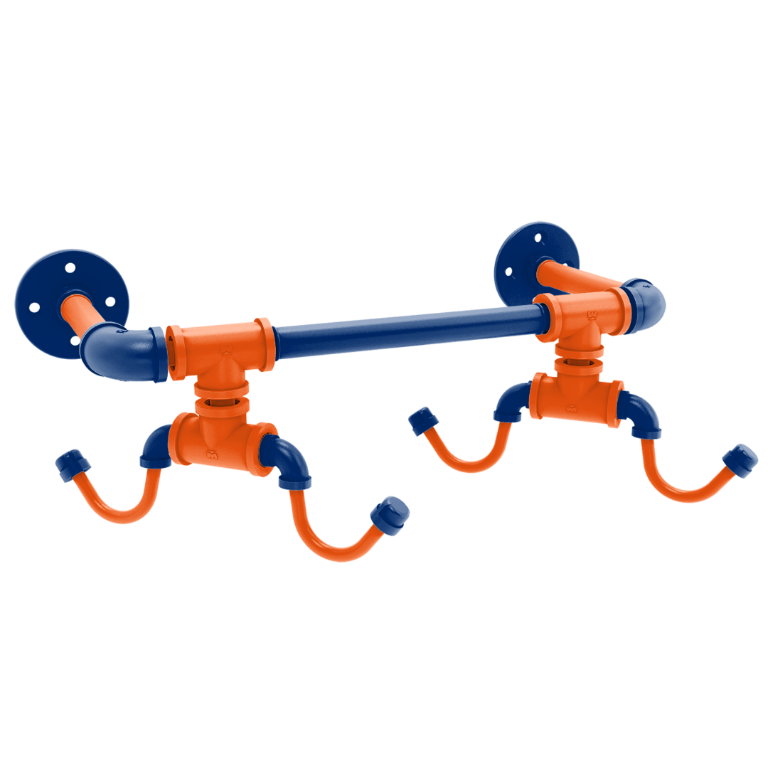 Diamond Collection Wall Mounted 4 Coffee Mug Rack New York Queens Edition