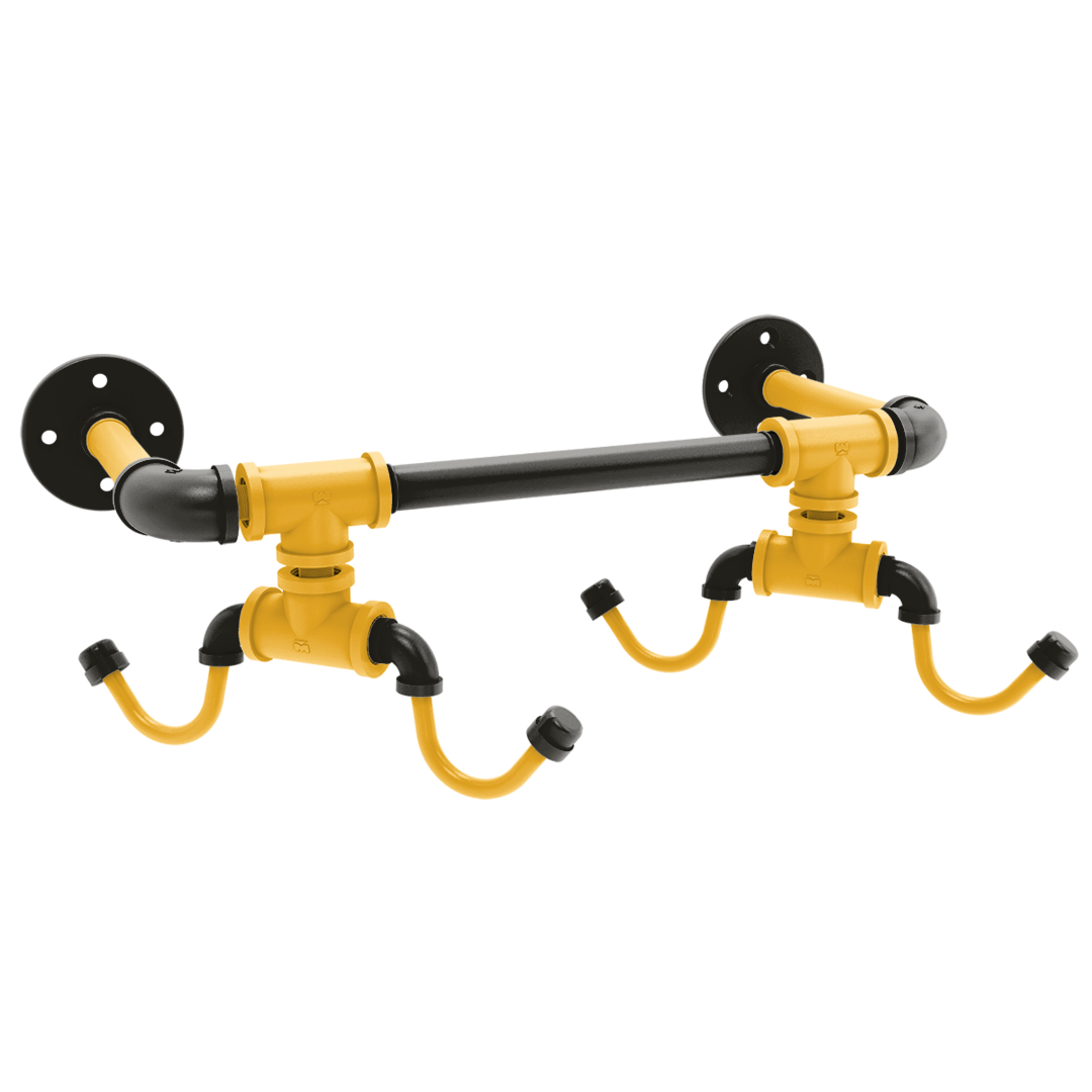 Diamond Collection Wall Mounted 4 Coffee Mug Rack Pittsburgh Edition