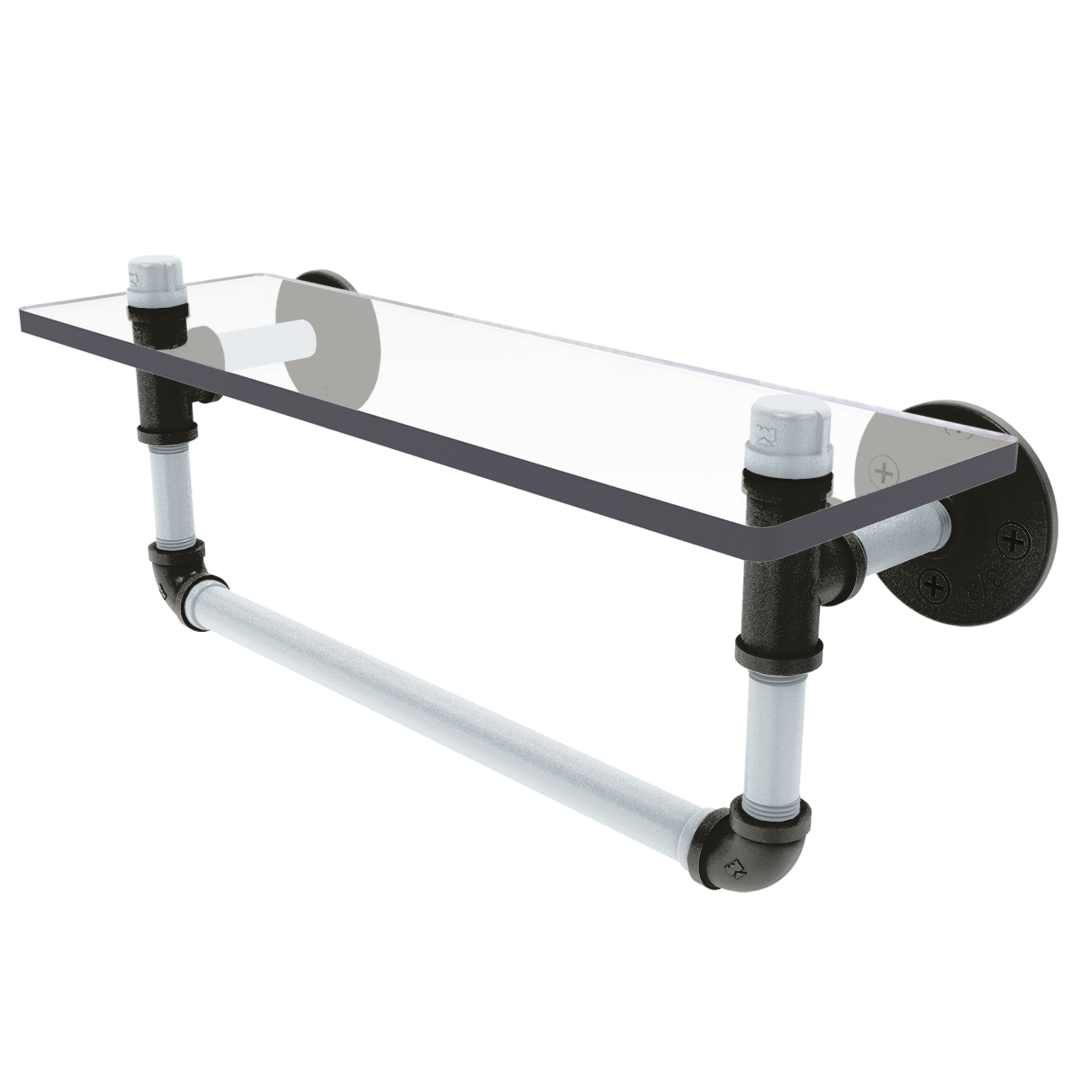 Diamond Collection Glass Shelf with Towel Bar Chicago South Side Edition