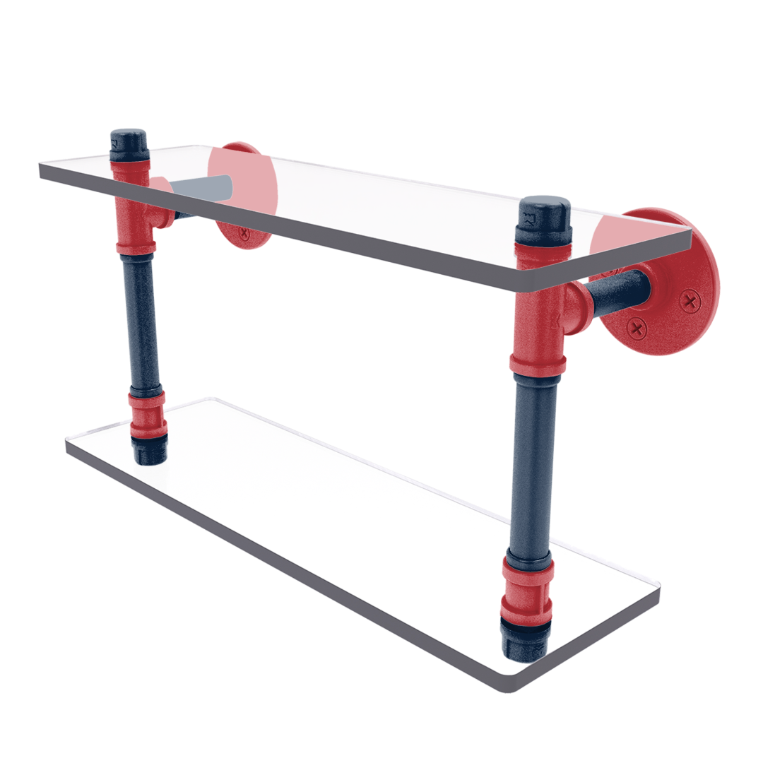 Diamond Collection Double Glass Shelf Boston Edition
