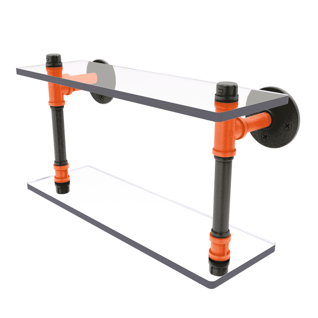 Diamond Collection Double Glass Shelf San Francisco Edition