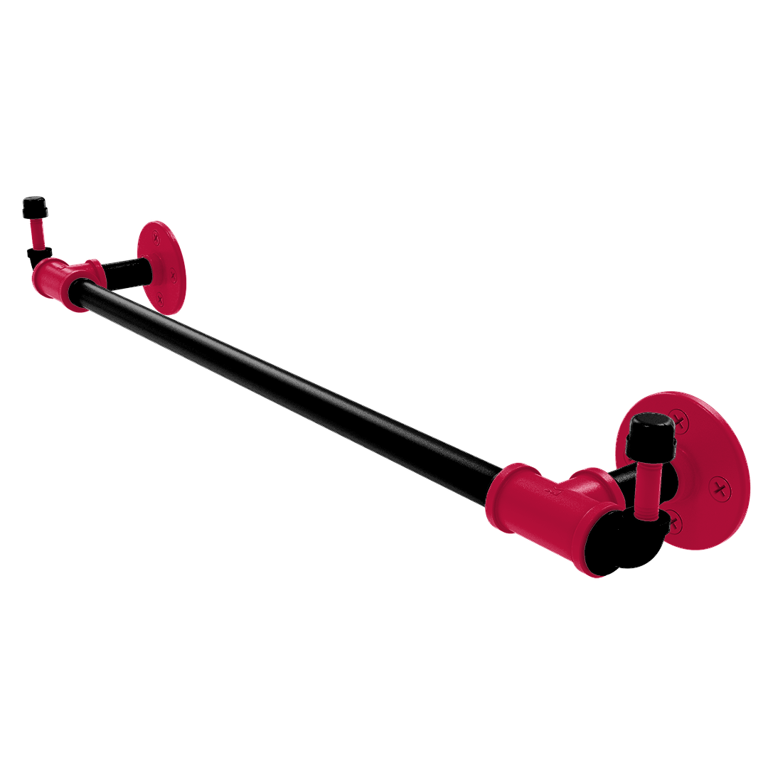 Hardwood Collection Towel Bar with Integrated Hooks Houston Edition