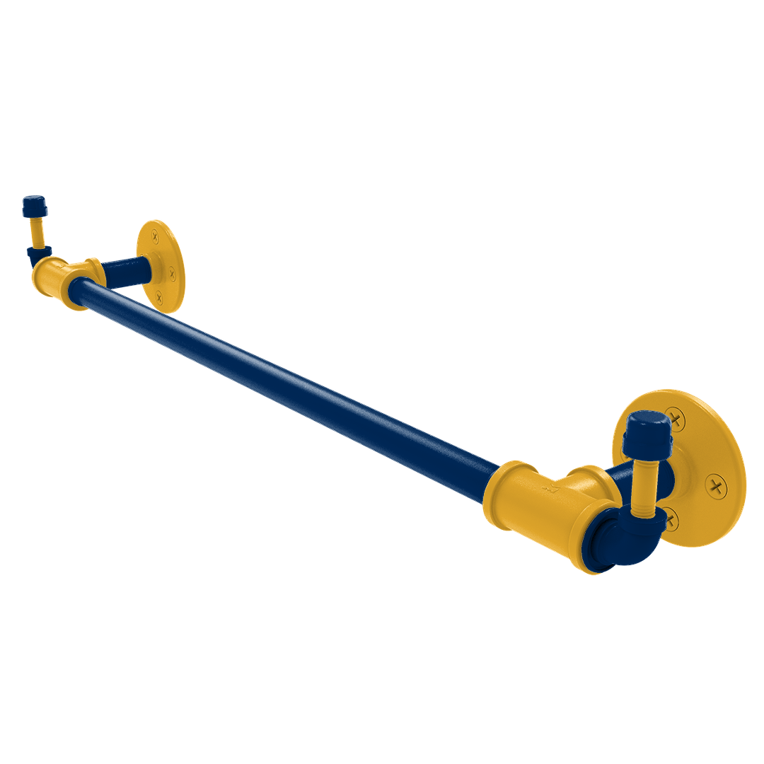 Hardwood Collection Towel Bar with Integrated Hooks Indiana Edition