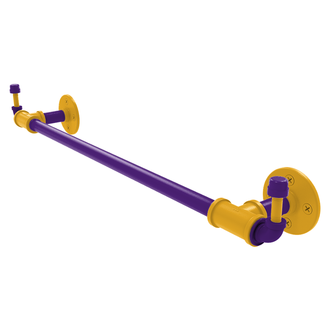 Hardwood Collection Towel Bar with Integrated Hooks Los Angeles Hollywood Edition