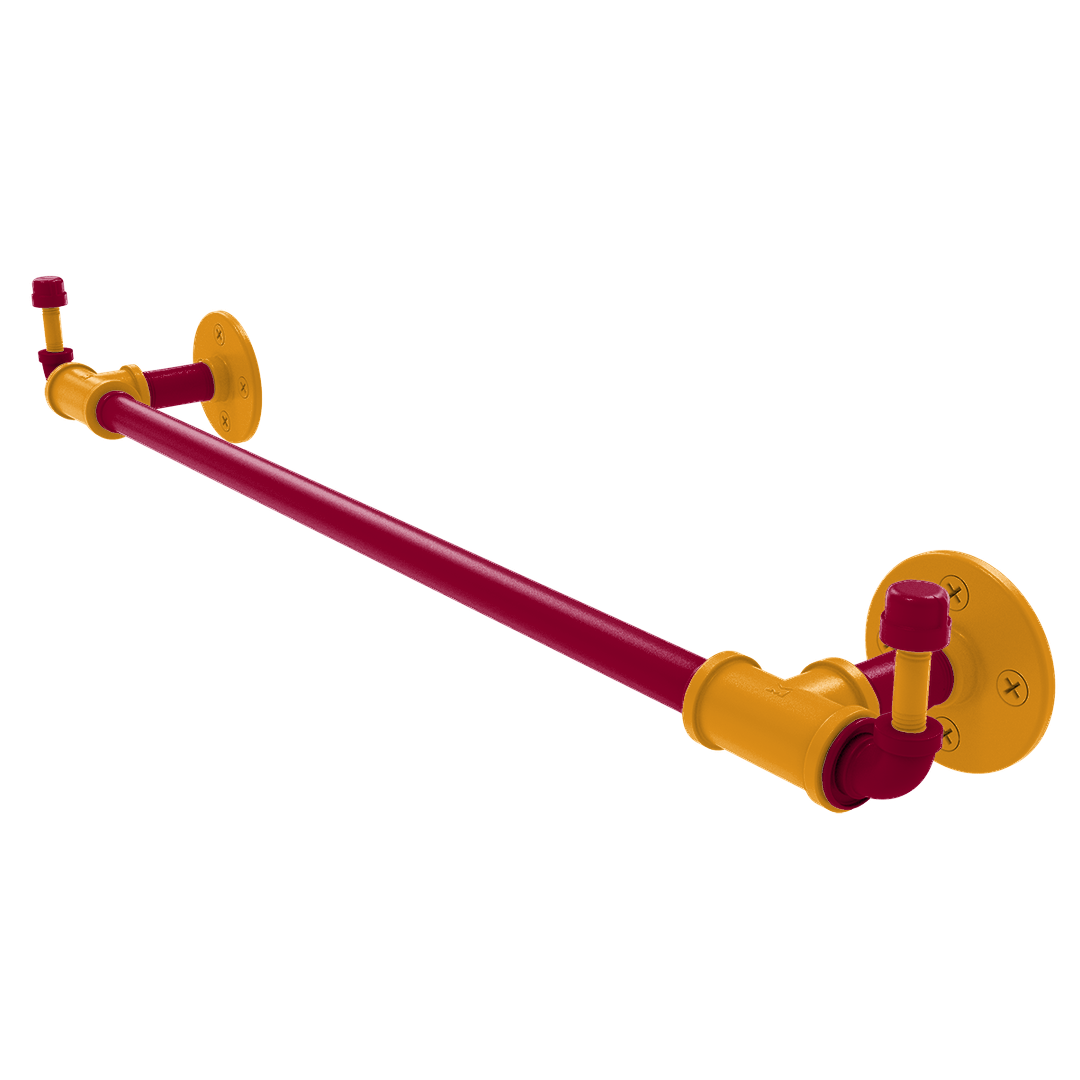 Hardwood Collection Towel Bar with Integrated Hooks Miami Edition