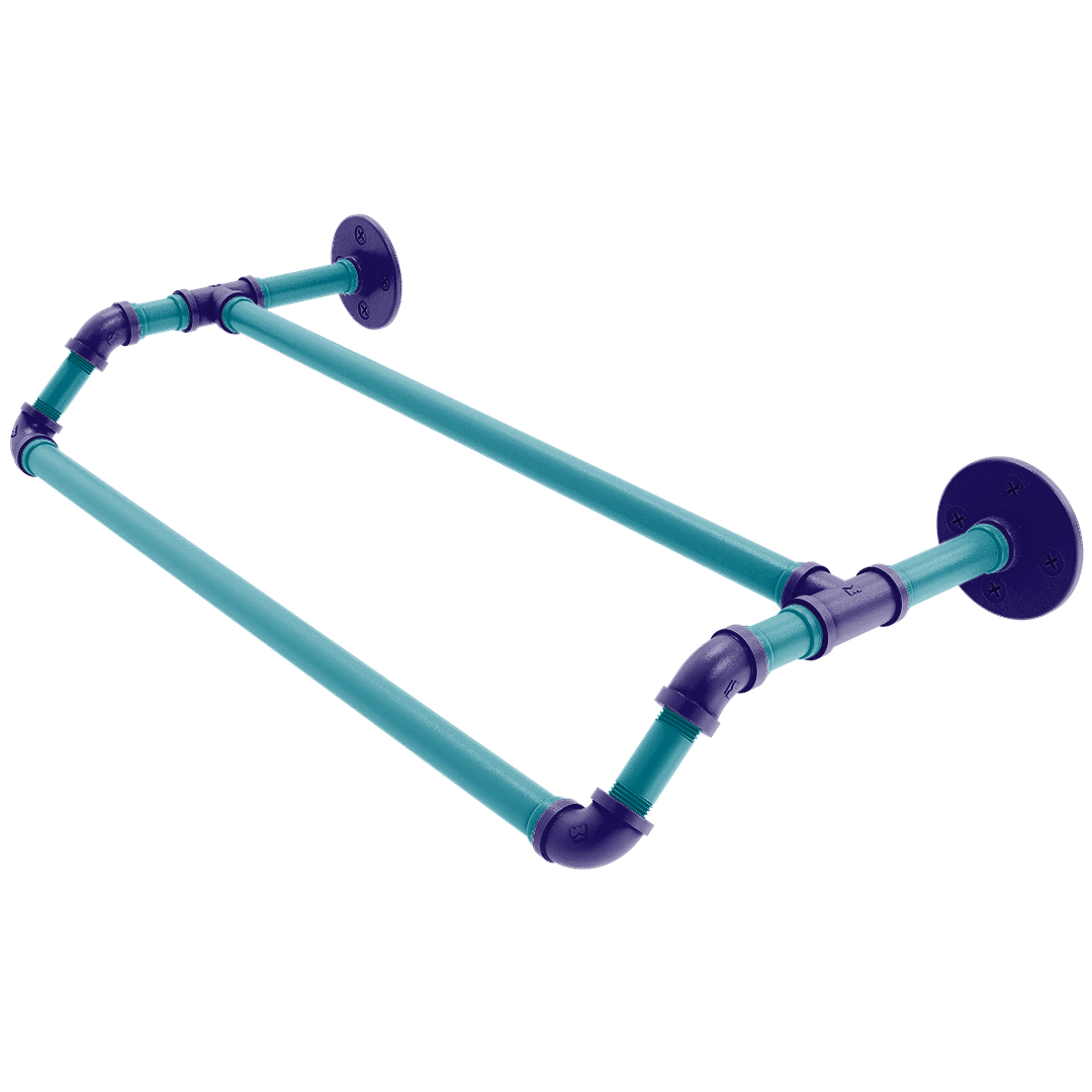 Hardwood Collection Double Towel Bar Charlotte Edition